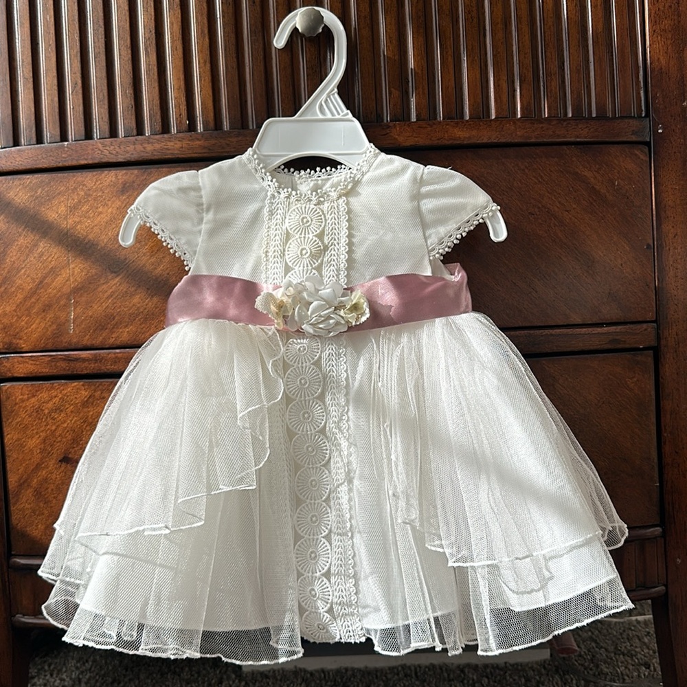 Amaya Spain baby baptism and dedication dress. 3M